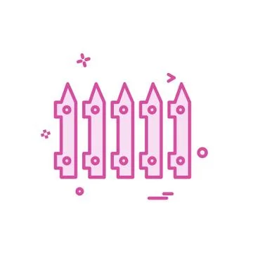 Wall Boundary icon design vector Ilustración de archivo