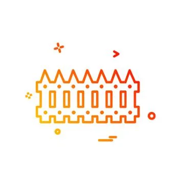 Wall Boundry icon design vector Ilustración de archivo