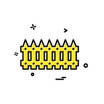 Wall Boundry icon design vector Ilustración de archivo