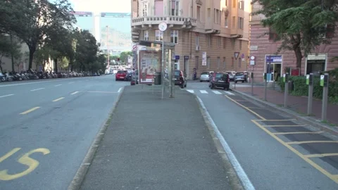Wall boxes in a street of Genoa Video stock 142948524