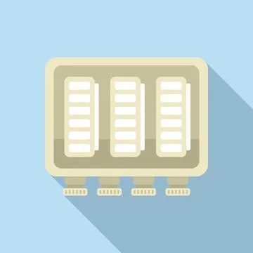 Wall breaker icon flat vector. Safety current Stock Illustration