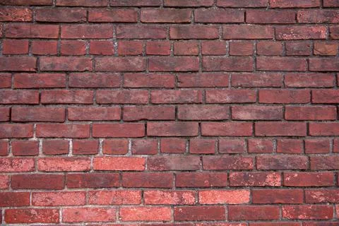 Wall from brick background. Texture of bricks wall. Old red brick wall text.. Stock Photos