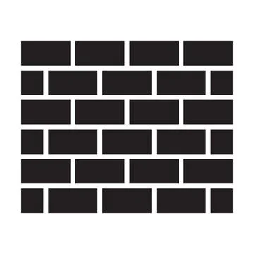 Wall brick icon vector for graphic design, logo, web site, social media, mobi Stock Illustration