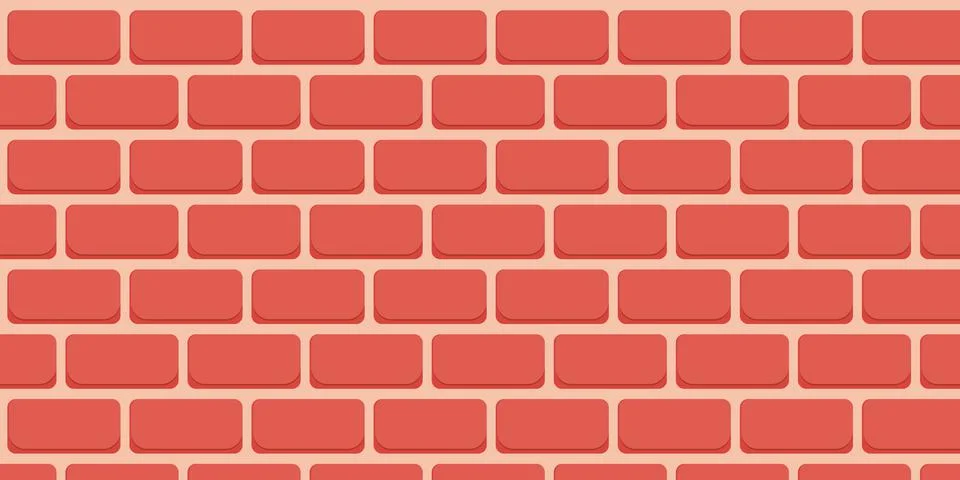 Wall Brick Pattern Background Vector. White Red and Gray color Brick Texture. イラスト素材
