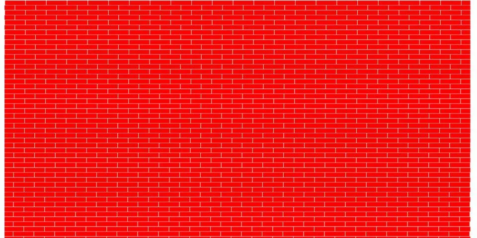 Wall Brick Pattern Background Vector. White Red and Gray color Brick Texture. Stock Illustration
