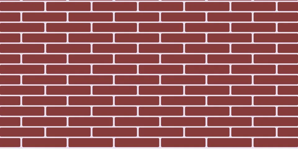 Wall Brick Pattern Background Vector. White Red and Gray color Brick Texture. Stock Illustration
