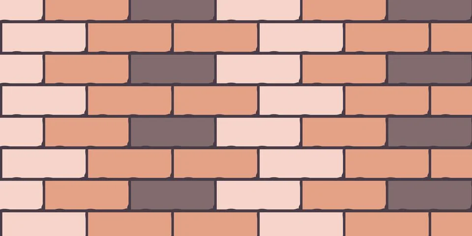 Wall Brick Pattern Background Vector. White Red and Gray color Brick Texture. イラスト素材