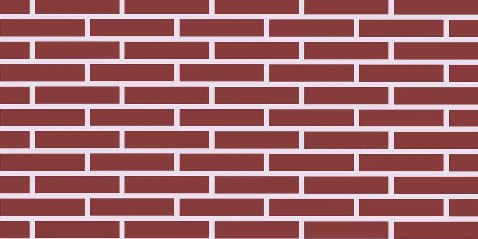 Wall Brick Pattern Background Vector. White Red and Gray color Brick Texture. Stock Illustration