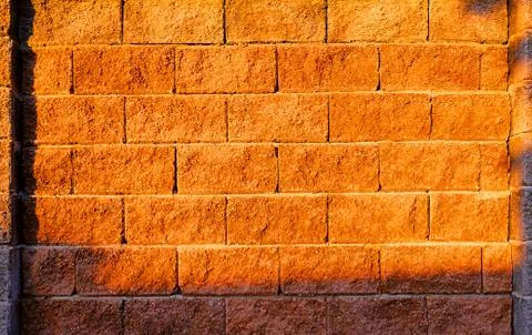 Wall Brick Texture Sunlight Stock Photos