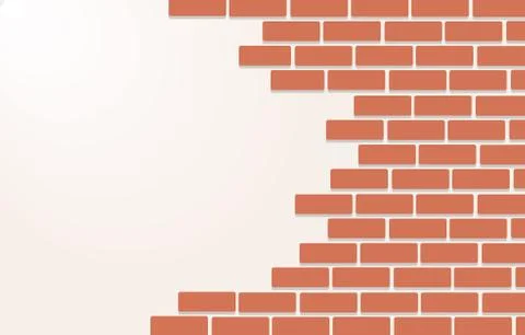 Wall of bricks and space background Stock Illustration