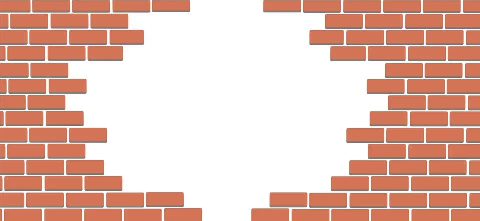Wall of bricks and space background Stock Illustration