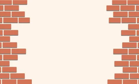 Wall of bricks and space background Stock Illustration