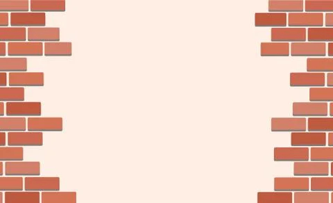 Wall of bricks and space background Stock Illustration