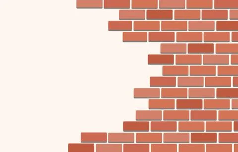 Wall of bricks and space background Stock Illustration
