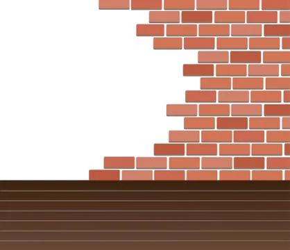 Wall of bricks and space background Stock Illustration