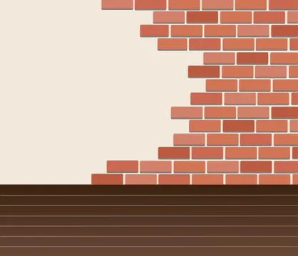 Wall of bricks and space background Stock Illustration