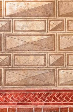 Wall with bricks painted Stock Photos