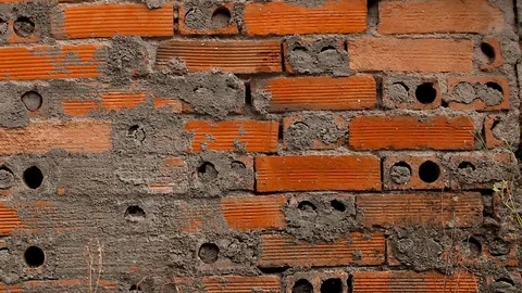 Wall of Bricks Texture Stock Footage 79641858