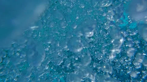 A wall of bubbles next to a tropical coral reef Stock Footage 227694039