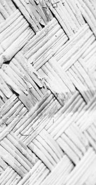 A wall build on wicker bamboo Stock Photos
