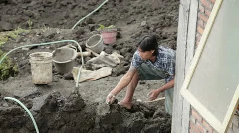 Wall building Stock Footage 10962348