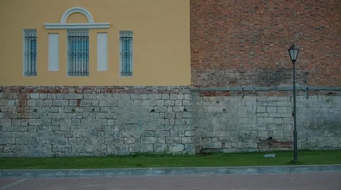 Wall of the building with the kind of texture Stock Footage 55805882