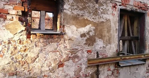 Wall of the Building in the medieval  city. 動画素材 84048180