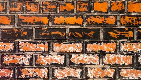 Wall built with bricks Stock Photos