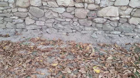 Wall built from diverse materials Vídeos de archivo 97207123