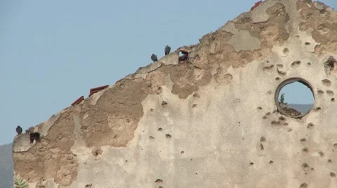 Wall with bullet holes Vidéo 8682798