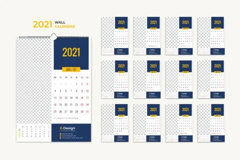 Wall Calendar 2022 Stock-Illustration