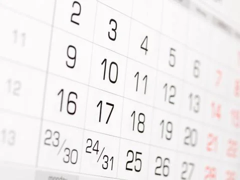 Wall calendar Stock Photos