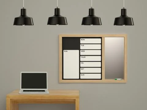 Wall calendar. Schedule memo management organizer concept. Stock Illustration