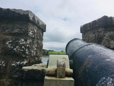 Wall cannon 스톡 사진