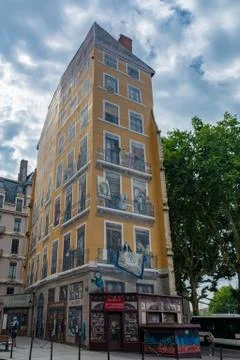 Wall of the Canuts in Lyon Stock Photos