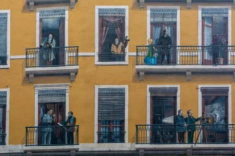 Wall of the Canuts in Lyon Stock Photos