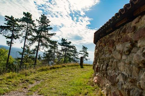 The Wall at the Castle Stock Photos
