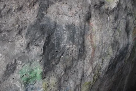 Wall of a cave in the nature Stock Photos
