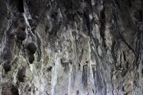 Wall of a cave in the nature Stock Photos