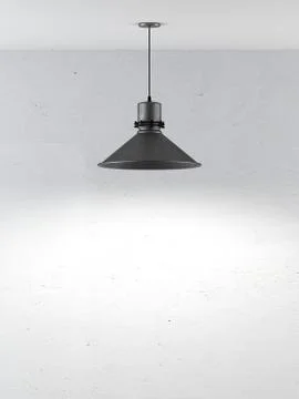 Wall with ceiling lamp Ilustración de archivo
