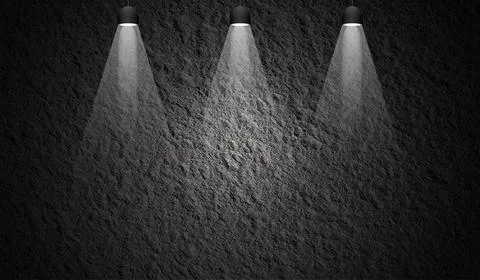 Wall cement texture with hangging lamp. dark background with hanging lamp Stock-Illustration