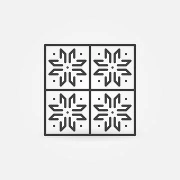 Wall Ceramic Tile vector concept line icon Stock Illustration