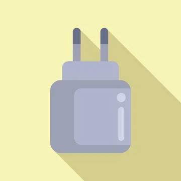 Wall charger adapter icon flat vector. Sun controller イラスト素材