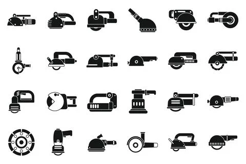 Wall chaser icons set simple vector. Construction building Ilustración de archivo