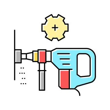Wall chipping color icon vector illustration Stock Illustration