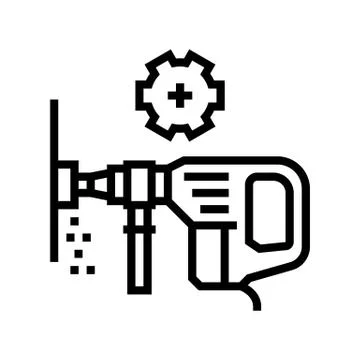 Wall chipping line icon vector illustration イラスト素材