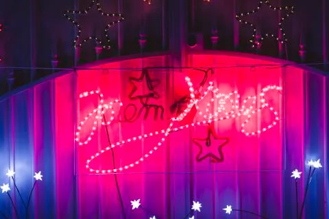 Wall with christmas lighting Stock Photos