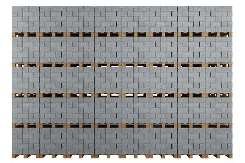 Wall of cinder blocks on pallets イラスト素材