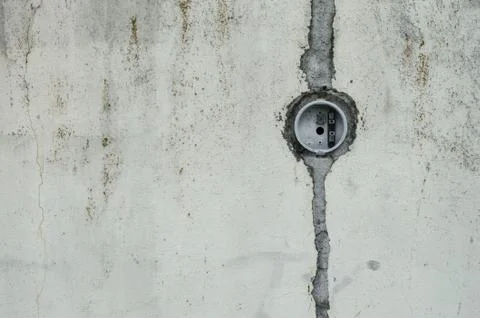 Wall with a circle in the part superior. Stock Photos