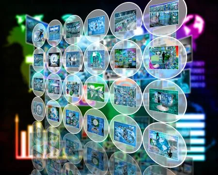 Wall of the circles イラスト素材